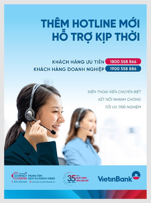 VietinBank ra mắt hotline mới phục vụ khách hàng ưu tiên và khách hàng doanh nghiệp - Ảnh 1. VietinBank ra mắt hotline mới phục vụ khách hàng ưu tiên và khách hàng doanh nghiệp - Ảnh 1.