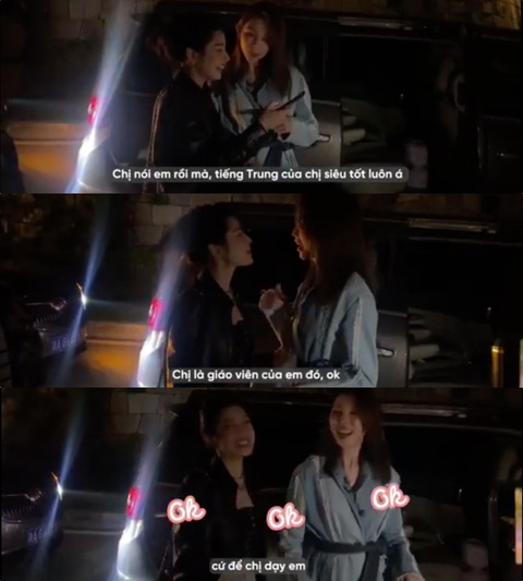 Chi Pu lại bị Thái Thiếu Phân gài hàng, sơ hở là dạy tiếng Trung cho đàn em - Ảnh 3. Chi Pu lại bị Thái Thiếu Phân gài hàng, sơ hở là dạy tiếng Trung cho đàn em - Ảnh 3.