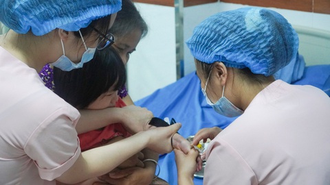 Bệnh nhi điều trị tại Bệnh viện Đa khoa Hùng Vương, Phú Thọ - Ảnh: BVCC Bệnh nhi điều trị tại Bệnh viện Đa khoa Hùng Vương, Phú Thọ - Ảnh: BVCC