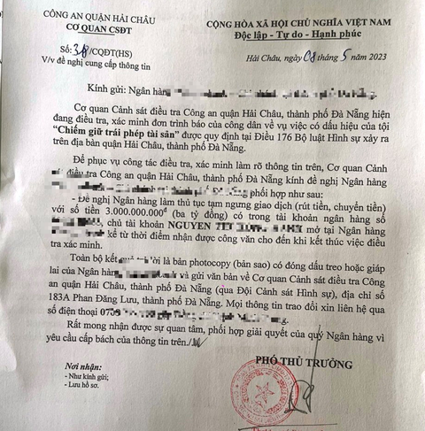 Chuyển khoản nhầm 3 tỉ đồng nhưng chưa đòi lại được - Ảnh 1. Chuyển khoản nhầm 3 tỉ đồng nhưng chưa đòi lại được - Ảnh 1.