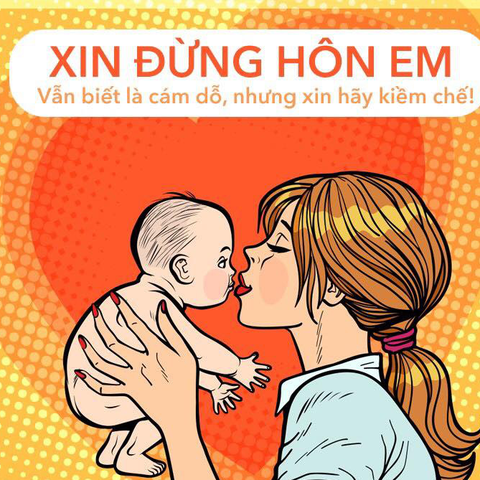 Nhiều nguy cơ ảnh hưởng đến sức khỏe của trẻ qua nụ hôn - Ảnh minh họa Hôn trẻ tiềm ẩn nhiều nguy cơ ảnh hưởng đến sức khỏe của trẻ - Ảnh minh họa