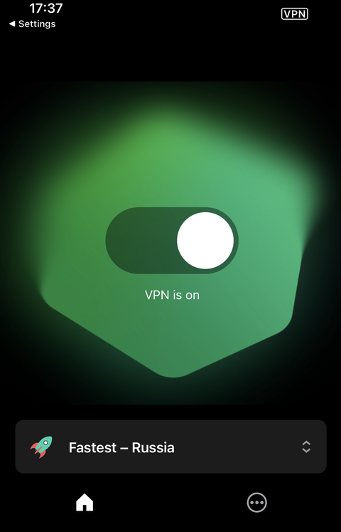 Kaspersky VPN mới: tối đa tốc độ và thêm Wireguard - Ảnh 1. Chế độ nền tối trong Kaspersky VPN