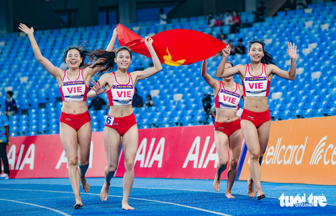 SEA Games 32: Điền kinh Việt Nam mất ngôi vị số 1 vào tay Thái Lan - Ảnh 2. SEA Games 32: Điền kinh Việt Nam mất ngôi vị số 1 vào tay Thái Lan - Ảnh 2.
