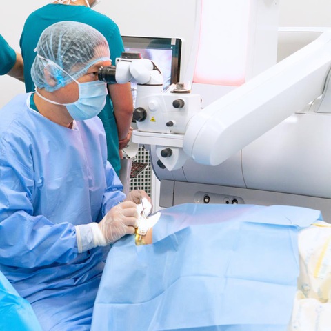Bệnh viện đa khoa Gia Định xoá cận thành công bằng công nghệ Smile Pro - Ảnh 4. TS.BS Đinh Trung Nghĩa - giám đốc chuyên môn Bệnh viện Đa khoa Gia Định - trực tiếp thực hiện phẫu thuật Smile Pro