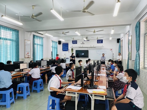 42 học sinh tiểu học tranh tài tại vòng chung kết tài năng tin học TP.HCM - Ảnh 3. 42 học sinh tiểu học tranh tài tại vòng chung kết tài năng tin học TP.HCM - Ảnh 3.