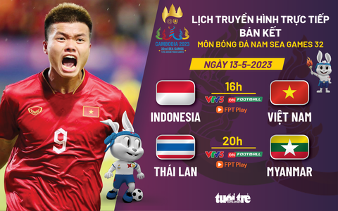 Lịch thi đấu bán kết bóng đá nam: U22 Việt Nam - U22 Indonesia - Ảnh 1. Lịch thi đấu bán kết bóng đá nam: U22 Việt Nam - U22 Indonesia - Ảnh 1.