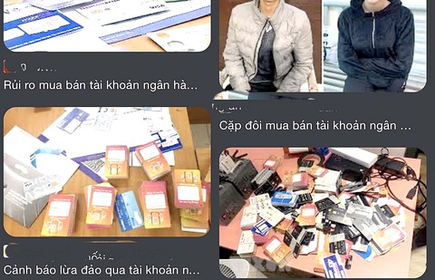 Cho thuê, bán tài khoản ngân hàng: Rước họa vào thân - Ảnh 2. Nhiều trường hợp các nhóm lừa đảo lợi dụng việc mua bán, cho mượn tài khoản ngân hàng để trục lợi bị cơ quan chức năng phát hiện - Ảnh: MINH ANH chụp lại màn hình