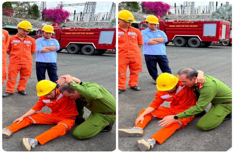 Công ty Thuỷ điện Buôn Kuốp diễn tập phòng cháy chữa cháy năm 2023 - Ảnh 2. Công ty Thuỷ điện Buôn Kuốp diễn tập phòng cháy chữa cháy năm 2023 - Ảnh 2.