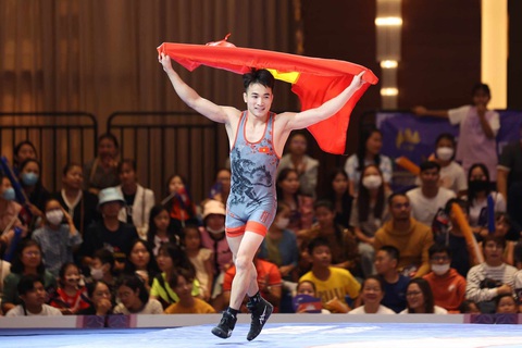 Giành thêm 20 HCV, Việt Nam đạt chỉ tiêu ở SEA Games 32 - Ảnh 5. Vận động viên Bùi Tiến Hải giành HCV hạng 60kg - Ảnh: QUYẾT THẮNG