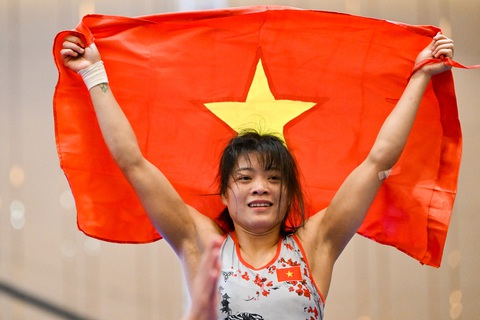 SEA Games ngày 15-5: Vật và judo giành 10 HCV liên tiếp - Ảnh 4. Nguyễn Thị Xuân đoạt HCV hạng cân 50kg nữ - Ảnh: NAM TRẦN