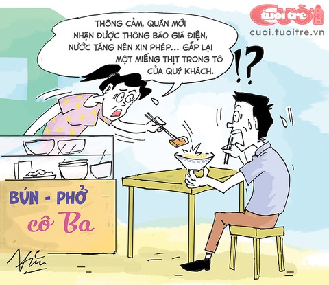 Tôi đi ăn sáng thời giá điện tăng - Ảnh 1. Tôi đi ăn sáng thời giá điện tăng - Ảnh 1.