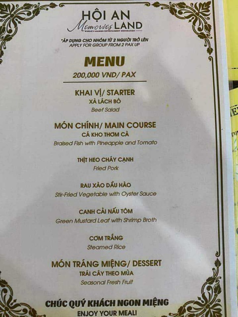 Bị tố bán suất ăn 200.000 đồng nhưng chỉ tô canh với vài miếng thịt, nhà hàng ở Hội An lên tiếng - Ảnh 3. Bị tố bán suất ăn 200.000 đồng nhưng chỉ tô canh với vài miếng thịt, nhà hàng ở Hội An lên tiếng - Ảnh 3.