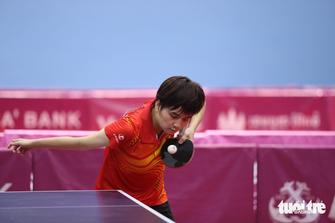 SEA Games ngày 16-5: Quốc Toàn đoạt HCV đầu tiên, phá 3 kỉ lục SEA Games - Ảnh 4. Diệu Khánh thất bại trước đối thủ Thái Lan ở bán kết - Ảnh: ĐỨC KHUÊ