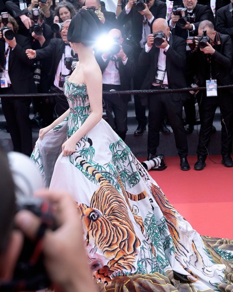 Phạm Băng Băng hóa ‘mãnh hổ hạ sơn’ oanh tạc thảm đỏ Cannes 2023 - Ảnh 4. Phạm Băng Băng hóa ‘mãnh hổ hạ sơn’ oanh tạc thảm đỏ Cannes 2023 - Ảnh 4.