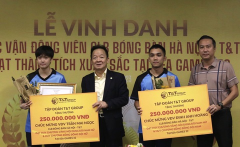 Bầu Hiển thưởng hơn 1 tỉ đồng cho kỳ tích bóng bàn Việt Nam tại SEA Games 32 - Ảnh 3. Bầu Hiển thưởng hơn 1 tỉ đồng cho kỳ tích bóng bàn Việt Nam tại SEA Games 32 - Ảnh 3.