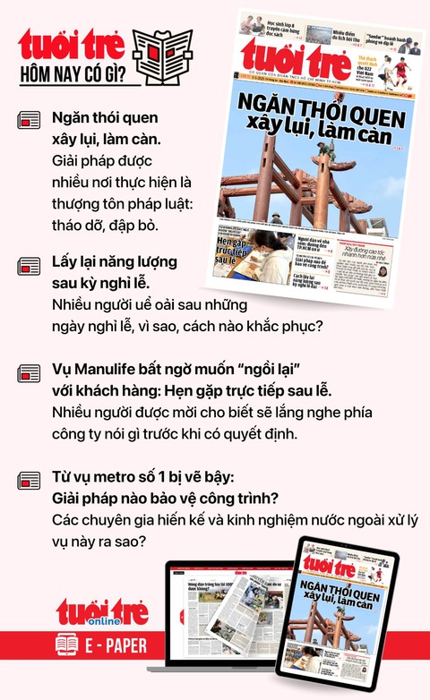 Tin tức sáng 3-5: Số thu nhiều loại thuế ở TP.HCM giảm mạnh - Ảnh 7. Metro bị vẽ bậy, bảo vệ ra sao? Mời bạn đọc đón xem trên Tuổi Trẻ nhật báo số ra ngày 3-5. Để đọc Tuổi Trẻ nhật báo phiên bản điện tử, bạn đọc có thể đăng ký Tuổi Trẻ Sao tại đây.