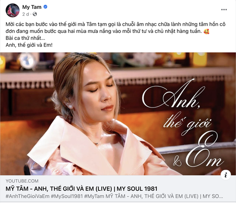 Mỹ Tâm khiến fan vui mừng với lịch ra mắt ca khúc liên tục vào mỗi tuần - Ảnh 2. Mỹ Tâm khiến fan vui mừng với lịch ra mắt ca khúc liên tục vào mỗi tuần - Ảnh 2.