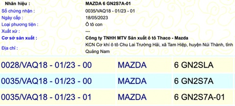 Tin tức xe mới: Mazda6 2023 lộ thông tin đăng kiểm - Ảnh 2. Tin tức xe mới: Mazda6 2023 lộ thông tin đăng kiểm - Ảnh 2.