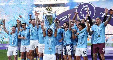 Manchester City ăn mừng chức vô địch Premier League - Ảnh 1. Manchester City ăn mừng chức vô địch Premier League - Ảnh 1.