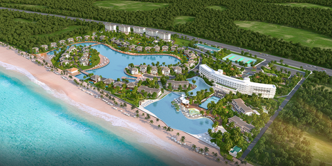 Khu du lịch nghỉ dưỡng cao cấp Emerald Bay Hồ Tràm trải rộng trên diện tích 16,6 ha, cung cấp hơn 300 phòng nghỉ sang trọng, đẳng cấp. - Ảnh: D.K