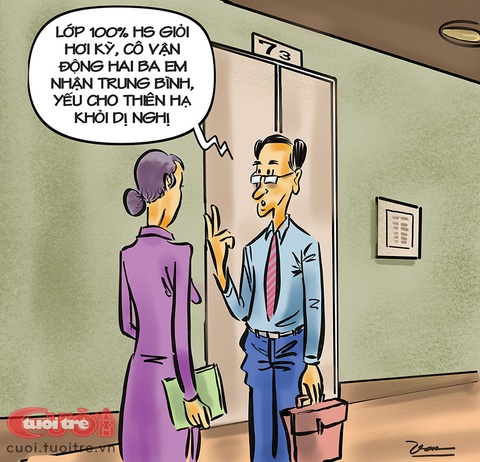 Thành tích 100% học sinh giỏi... hơi kỳ - Ảnh 1. Thành tích 100% học sinh giỏi... hơi kỳ - Ảnh 1.