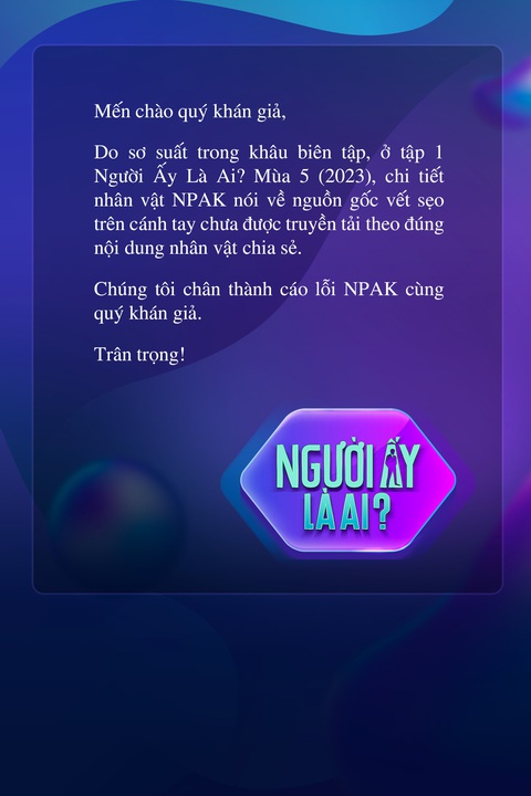 Tin tức giải trí 24-5: Người ấy là ai? xin lỗi vì câu nói của Trấn Thành - Ảnh 3. Tin tức giải trí 24-5: Người ấy là ai? xin lỗi vì câu nói của Trấn Thành - Ảnh 3.