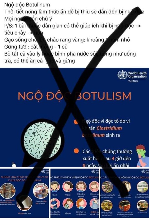 Rộ tin đồn giải độc botulinum bằng nước gạo rang và gừng? - Ảnh 1. Rộ tin đồn giải độc botulinum bằng nước gạo rang và gừng? - Ảnh 1.