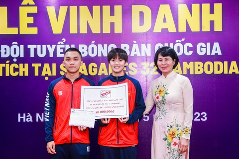Đội tuyển bóng bàn Việt Nam được thưởng hơn 600 triệu đồng sau SEA Games - Ảnh 1. Đội tuyển bóng bàn Việt Nam được thưởng hơn 600 triệu đồng sau SEA Games - Ảnh 1.