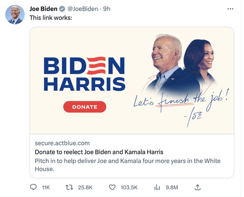 Ông Biden cà khịa ứng viên Đảng Cộng hòa DeSantis trên Twitter? - Ảnh 2. Ông Biden cà khịa ứng viên Đảng Cộng hòa DeSantis trên Twitter? - Ảnh 2.