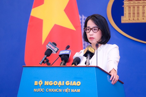 Yêu cầu Mỹ đưa Việt Nam khỏi danh sách theo dõi về tự do tôn giáo- Ảnh 1. Người phát ngôn Bộ Ngoại giao Phạm Thu Hằng - Ảnh: Bộ Ngoại giao cung cấp