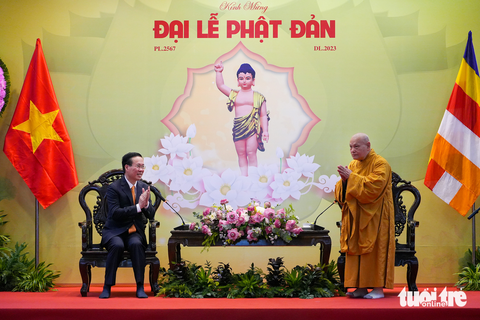Chủ tịch nước Võ Văn Thưởng chúc mừng đại lễ Phật đản tại TP.HCM - Ảnh 5. Chủ tịch nước Võ Văn Thưởng chúc mừng đại lễ Phật đản tại TP.HCM - Ảnh 5.