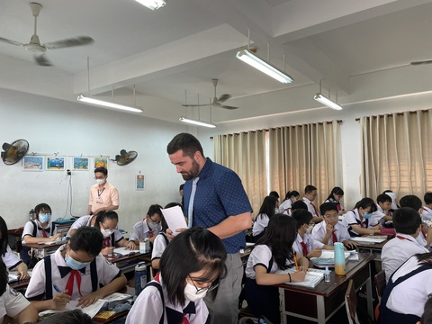 Trường chuyên Trần Đại Nghĩa hướng dẫn đăng ký vào lớp 6 - Ảnh 2. Một tiết học của học sinh lớp 6 Trường chuyên Trần Đại Nghĩa năm học 2022-2023 - Ảnh: H.HG