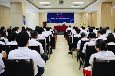 Công ty thủy điện Sông Bung tổ chức thành công hội nghị người lao động năm 2023 - Ảnh 3. Quang cảnh tại hội nghị