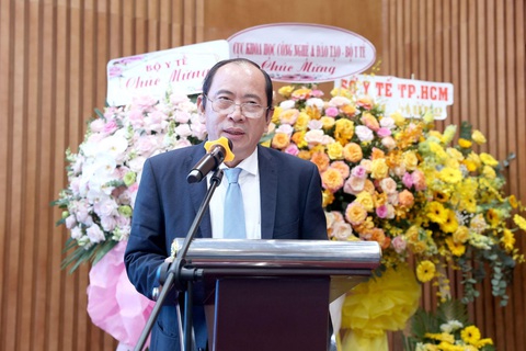 Bệnh viện Tâm Anh thành lập Viện nghiên cứu - Ảnh 3. PGS.TS.BS Tăng Chí Thượng phát biểu tại buổi lễ thành lập Viện nghiên cứu Tâm Anh - Ảnh: Diệu Minh