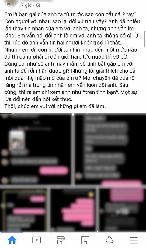 "Đàn anh, đàn chị" trên mạng xã hội - Ảnh 1. Bài đăng “bóc phốt” trên Facebook được người yêu của Nghi đăng tải vì cho rằng Nghi không chung thủy. Người này còn chia sẻ bài viết vào các group bạn chung của cả hai và xâm nhập tài khoản mạng của Nghi - Ảnh: D.QUÍ chụp lại