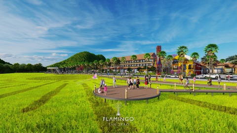 ‘Kiềng ba chân’ kiến tạo bản sắc Flamingo Tân Trào - Ảnh 2. Hệ thống tiện ích tại dự án lấy cảm hứng từ vẻ đẹp của thành Tuyên và những nét đẹp sinh hoạt của người dân bản địa - Ảnh: F.L.G.