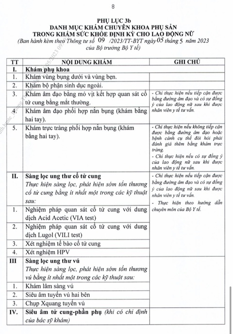 Từ 20-6, lao động nữ sẽ được khám phụ sản khi khám sức khỏe định kỳ - Ảnh 2. Từ 20-6, lao động nữ sẽ được khám phụ sản khi khám sức khỏe định kỳ - Ảnh 2.