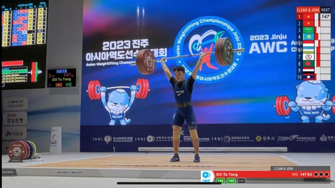 Đỗ Tú Tùng đoạt 2 HCV ở Giải vô địch cử tạ châu Á 2023 - Ảnh 2. Đỗ Tú Tùng đoạt 2 HCV ở Giải vô địch cử tạ châu Á 2023 - Ảnh 2.