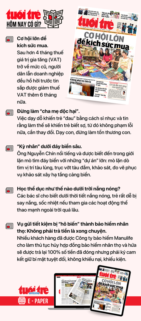 Tin tức sáng 6-5: Vé máy bay rớt giá mạnh; Ca COVID-19 cao nhất nửa năm qua - Ảnh 6. Để đọc Tuổi Trẻ nhật báo phiên bản điện tử, bạn đọc có thể đăng ký Tuổi Trẻ Sao tại đây.