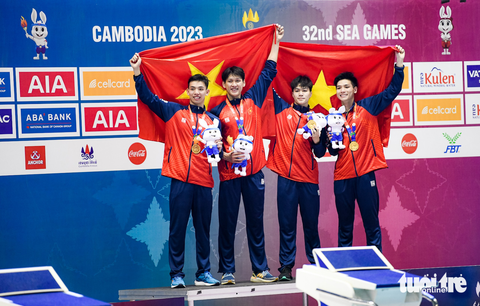 Tuyển bơi lội nam xuất sắc bảo vệ 2 huy chương vàng SEA Games - Ảnh 1. Tuyển bơi lội nam xuất sắc bảo vệ 2 huy chương vàng SEA Games - Ảnh 1.