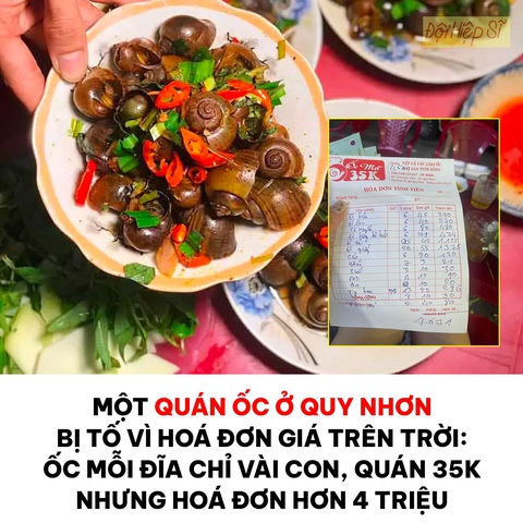 Quán ốc ở Quy Nhơn bị kêu gọi tẩy chay, chủ quán nói khách thông tin sai sự thật - Ảnh 1. Quán ốc ở Quy Nhơn bị kêu gọi tẩy chay, chủ quán nói khách thông tin sai sự thật - Ảnh 1.