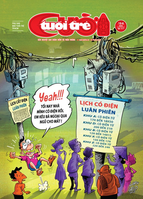 Tuổi Trẻ Cười số 15-6-2023: Cúp điện và có điện luân phiên - Ảnh 1. Tuổi Trẻ Cười số 15-6-2023: Cúp điện và có điện luân phiên - Ảnh 1.
