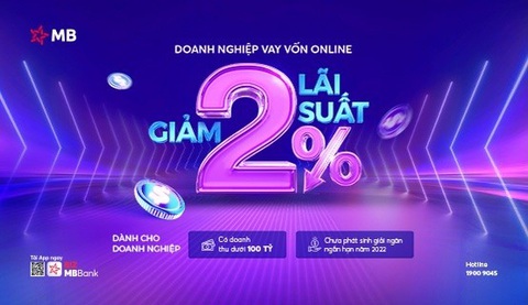 Doanh nghiệp SME: ‘Vay vốn online, giảm tới 2% lãi suất’ từ MB - Ảnh 1. MB tung siêu phẩm "Vay vốn online, giảm 2% lãi suất"