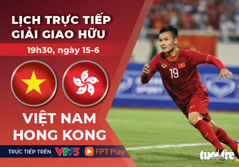 Lịch trực tiếp giao hữu tối nay: Việt Nam - Hong Kong - Ảnh 1. Lịch trực tiếp trận tuyển Việt Nam gặp Hong Kong - Đồ họa: AN BÌNH