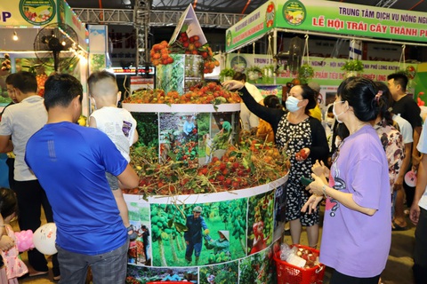 Du khách thích thú ăn chôm chôm miễn phí tại Lễ hội trái cây Long Khánh - Ảnh 2. Du khách thích thú ăn chôm chôm miễn phí tại Lễ hội trái cây Long Khánh - Ảnh 2.