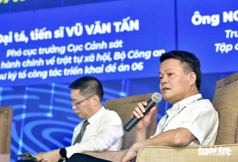 Đại tá, tiến sĩ Vũ Văn Tấn - phó Cục trưởng Cục Cảnh sát quản lý hành chính về trật tự xã hội (Bộ Công an), thư ký tổ công tác triển khai đề án 06 - Ảnh: T.T.D. Đại tá, tiến sĩ Vũ Văn Tấn - phó Cục trưởng Cục Cảnh sát quản lý hành chính về trật tự xã hội (Bộ Công an), thư ký tổ công tác triển khai đề án 06 - Ảnh: T.T.D.