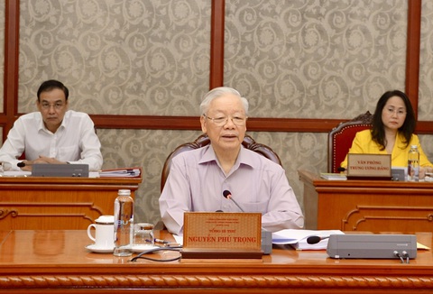 Tổng bí thư Nguyễn Phú Trọng chủ trì họp Bộ Chính trị, Ban Bí thư - Ảnh 1. Tổng bí thư Nguyễn Phú Trọng chủ trì họp Bộ Chính trị, Ban Bí thư - Ảnh 1.
