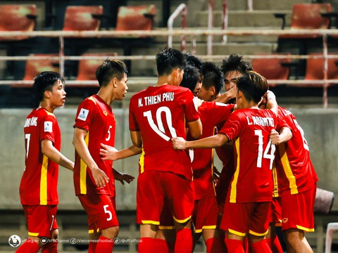 U17 Việt Nam hoà Ấn Độ 1-1 ở trận ra quân Giải U17 châu Á 2023 - Ảnh 3. Bàn thắng đẹp của Long Vũ không đủ giúp U17 Việt Nam giành chiến thắng - Ảnh: VFF