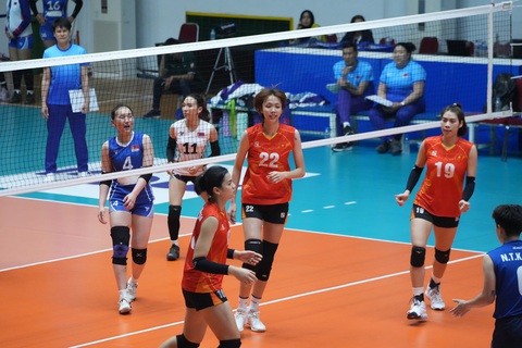Tuyển bóng chuyền nữ Việt Nam khởi đầu thuận lợi ở AVC Challenge Cup 2023 - Ảnh 1. Tuyển bóng chuyền nữ Việt Nam khởi đầu thuận lợi ở AVC Challenge Cup 2023 - Ảnh 1.
