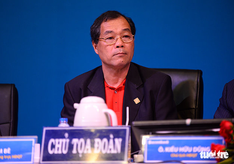 Sau thời đình đám, loạt 'cứ điểm' còn lại của đại gia Trầm Bê biến động ra sao? - Ảnh 1. Ông Trầm Bê khi còn nắm quyền ở Sacombank - Ảnh: THUẬN THẮNG